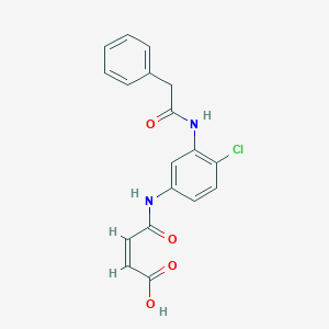 4-({4-chloro-3-[(phenylacetyl)amino]phenyl}amino)-4-oxo-2-butenoic acid