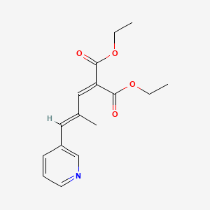 molecular formula C16H19NO4 B5102197 diethyl [2-methyl-3-(3-pyridinyl)-2-propen-1-ylidene]malonate 