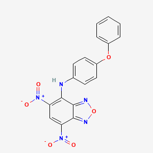 molecular formula C18H11N5O6 B5102200 5,7-dinitro-N-(4-phenoxyphenyl)-2,1,3-benzoxadiazol-4-amine 
