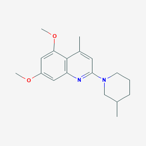 5,7-dimethoxy-4-methyl-2-(3-methyl-1-piperidinyl)quinoline