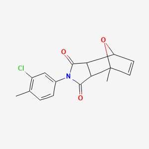 molecular formula C16H14ClNO3 B5102216 4-(3-chloro-4-methylphenyl)-1-methyl-10-oxa-4-azatricyclo[5.2.1.0~2,6~]dec-8-ene-3,5-dione 