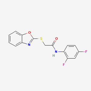 2-(1,3-benzoxazol-2-ylthio)-N-(2,4-difluorophenyl)acetamide