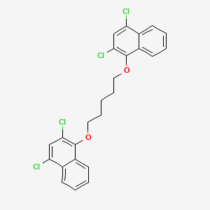molecular formula C25H20Cl4O2 B5102240 1,1'-[1,5-pentanediylbis(oxy)]bis(2,4-dichloronaphthalene) 