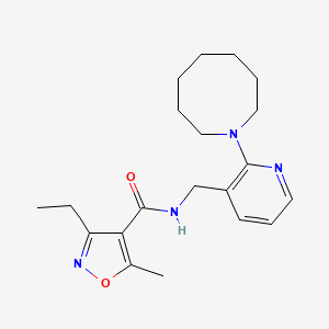 molecular formula C20H28N4O2 B5102247 N-{[2-(1-azocanyl)-3-pyridinyl]methyl}-3-ethyl-5-methyl-4-isoxazolecarboxamide 