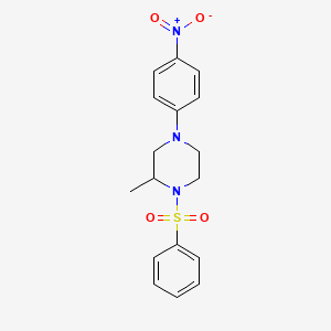 2-methyl-4-(4-nitrophenyl)-1-(phenylsulfonyl)piperazine