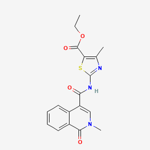 ethyl 4-methyl-2-{[(2-methyl-1-oxo-1,2-dihydro-4-isoquinolinyl)carbonyl]amino}-1,3-thiazole-5-carboxylate