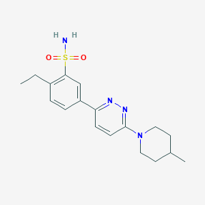 molecular formula C18H24N4O2S B5102320 2-ethyl-5-[6-(4-methyl-1-piperidinyl)-3-pyridazinyl]benzenesulfonamide 