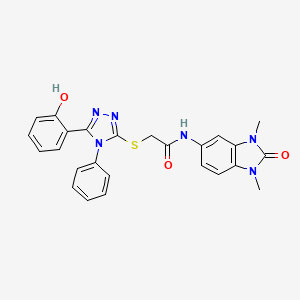 N-(1,3-dimethyl-2-oxo-2,3-dihydro-1H-benzimidazol-5-yl)-2-{[5-(2-hydroxyphenyl)-4-phenyl-4H-1,2,4-triazol-3-yl]thio}acetamide