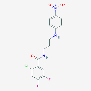 2-chloro-4,5-difluoro-N-{3-[(4-nitrophenyl)amino]propyl}benzamide