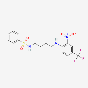 N-(4-{[2-nitro-4-(trifluoromethyl)phenyl]amino}butyl)benzenesulfonamide