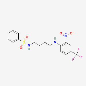 molecular formula C17H18F3N3O4S B5102382 N-(4-{[2-nitro-4-(trifluoromethyl)phenyl]amino}butyl)benzenesulfonamide CAS No. 6212-21-1