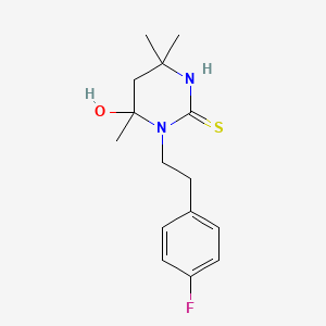 1-[2-(4-fluorophenyl)ethyl]-6-hydroxy-4,4,6-trimethyltetrahydro-2(1H)-pyrimidinethione
