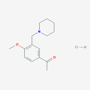 molecular formula C15H22ClNO2 B5102394 1-[4-methoxy-3-(1-piperidinylmethyl)phenyl]ethanone hydrochloride 