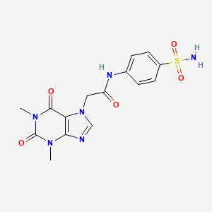 molecular formula C15H16N6O5S B5102413 N-[4-(aminosulfonyl)phenyl]-2-(1,3-dimethyl-2,6-dioxo-1,2,3,6-tetrahydro-7H-purin-7-yl)acetamide 