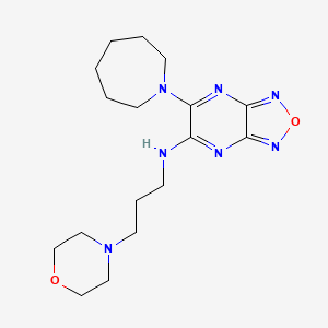 molecular formula C17H27N7O2 B5102428 6-(1-azepanyl)-N-[3-(4-morpholinyl)propyl][1,2,5]oxadiazolo[3,4-b]pyrazin-5-amine 