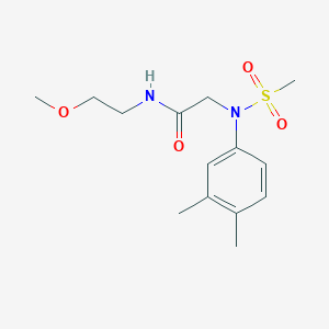 N~2~-(3,4-dimethylphenyl)-N~1~-(2-methoxyethyl)-N~2~-(methylsulfonyl)glycinamide