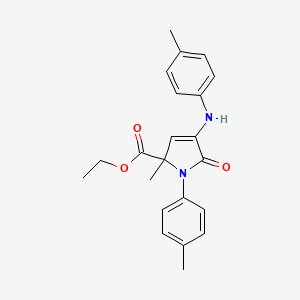 ethyl 2-methyl-1-(4-methylphenyl)-4-[(4-methylphenyl)amino]-5-oxo-2,5-dihydro-1H-pyrrole-2-carboxylate