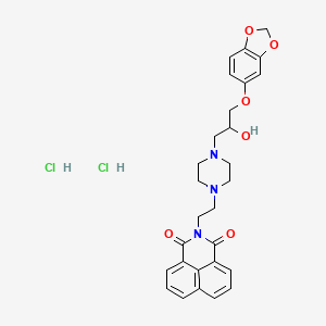 2-(2-{4-[3-(1,3-benzodioxol-5-yloxy)-2-hydroxypropyl]-1-piperazinyl}ethyl)-1H-benzo[de]isoquinoline-1,3(2H)-dione dihydrochloride