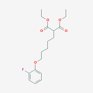 molecular formula C18H25FO5 B5102467 diethyl [5-(2-fluorophenoxy)pentyl]malonate 