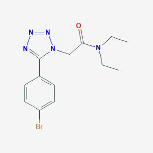 molecular formula C13H16BrN5O B510250 2-[5-(4-bromophenyl)-1H-tetraazol-1-yl]-N,N-diethylacetamide CAS No. 917219-49-9