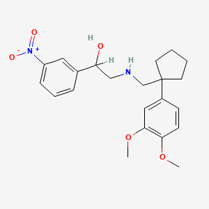 2-({[1-(3,4-dimethoxyphenyl)cyclopentyl]methyl}amino)-1-(3-nitrophenyl)ethanol