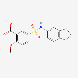 5-[(2,3-dihydro-1H-inden-5-ylamino)sulfonyl]-2-methoxybenzoic acid