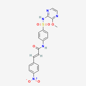 N-(4-{[(3-methoxy-2-pyrazinyl)amino]sulfonyl}phenyl)-3-(4-nitrophenyl)acrylamide