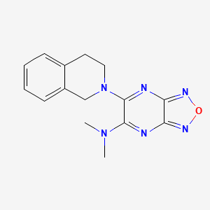molecular formula C15H16N6O B5102562 6-(3,4-dihydro-2(1H)-isoquinolinyl)-N,N-dimethyl[1,2,5]oxadiazolo[3,4-b]pyrazin-5-amine 