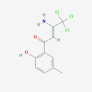 3-amino-4,4,4-trichloro-1-(2-hydroxy-5-methylphenyl)-2-buten-1-one