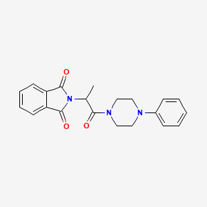 molecular formula C21H21N3O3 B5102570 2-[1-methyl-2-oxo-2-(4-phenyl-1-piperazinyl)ethyl]-1H-isoindole-1,3(2H)-dione 