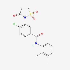 4-chloro-N-(2,3-dimethylphenyl)-3-(1,1-dioxido-3-oxo-2-isothiazolidinyl)benzamide