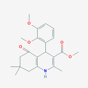 molecular formula C22H27NO5 B5102598 methyl 4-(2,3-dimethoxyphenyl)-2,7,7-trimethyl-5-oxo-1,4,5,6,7,8-hexahydro-3-quinolinecarboxylate 