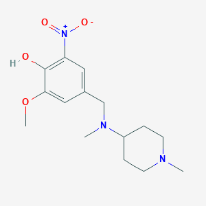 molecular formula C15H23N3O4 B5102604 2-methoxy-4-{[methyl(1-methyl-4-piperidinyl)amino]methyl}-6-nitrophenol 