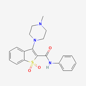 molecular formula C20H21N3O3S B5102618 3-(4-methyl-1-piperazinyl)-N-phenyl-1-benzothiophene-2-carboxamide 1,1-dioxide 