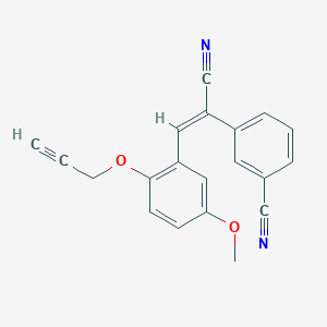 molecular formula C20H14N2O2 B5102624 3-{1-cyano-2-[5-methoxy-2-(2-propyn-1-yloxy)phenyl]vinyl}benzonitrile 