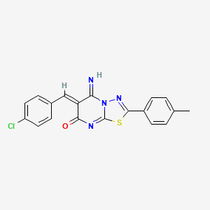 6-(4-chlorobenzylidene)-5-imino-2-(4-methylphenyl)-5,6-dihydro-7H-[1,3,4]thiadiazolo[3,2-a]pyrimidin-7-one