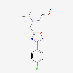 molecular formula C15H20ClN3O2 B5102675 N-{[3-(4-chlorophenyl)-1,2,4-oxadiazol-5-yl]methyl}-N-(2-methoxyethyl)-2-propanamine 
