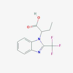 molecular formula C12H11F3N2O2 B510268 2-(2-三氟甲基-苯并咪唑-1-基)-丁酸 CAS No. 692764-48-0