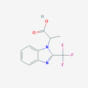 molecular formula C11H9F3N2O2 B510271 2-[2-(trifluoromethyl)-1H-1,3-benzimidazol-1-yl]propanoic acid CAS No. 478030-59-0