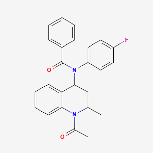 molecular formula C25H23FN2O2 B5102712 N-(1-acetyl-2-methyl-1,2,3,4-tetrahydro-4-quinolinyl)-N-(4-fluorophenyl)benzamide 