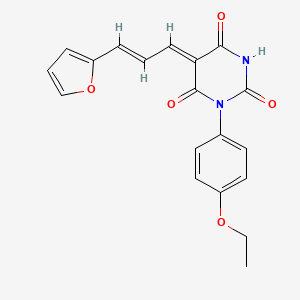 molecular formula C19H16N2O5 B5102722 1-(4-ethoxyphenyl)-5-[3-(2-furyl)-2-propen-1-ylidene]-2,4,6(1H,3H,5H)-pyrimidinetrione 