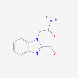 molecular formula C11H13N3O2 B510273 2-(2-(甲氧基甲基)-1H-苯并[d]咪唑-1-基)乙酰胺 CAS No. 893631-60-2