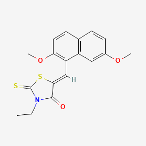 5-[(2,7-dimethoxy-1-naphthyl)methylene]-3-ethyl-2-thioxo-1,3-thiazolidin-4-one