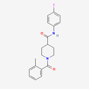 molecular formula C20H21IN2O2 B5102768 N-(4-iodophenyl)-1-(2-methylbenzoyl)-4-piperidinecarboxamide 