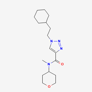molecular formula C17H28N4O2 B5102793 1-(2-cyclohexylethyl)-N-methyl-N-(tetrahydro-2H-pyran-4-yl)-1H-1,2,3-triazole-4-carboxamide 