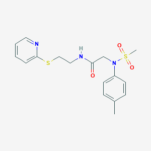 molecular formula C17H21N3O3S2 B5102807 N~2~-(4-methylphenyl)-N~2~-(methylsulfonyl)-N~1~-[2-(2-pyridinylthio)ethyl]glycinamide 
