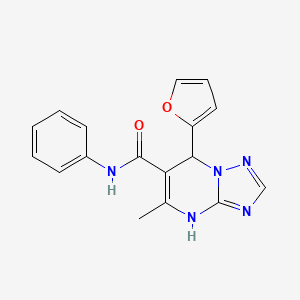 molecular formula C17H15N5O2 B5102811 7-(2-furyl)-5-methyl-N-phenyl-4,7-dihydro[1,2,4]triazolo[1,5-a]pyrimidine-6-carboxamide 