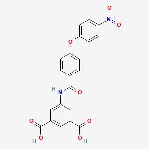 molecular formula C21H14N2O8 B5102823 5-{[4-(4-nitrophenoxy)benzoyl]amino}isophthalic acid 