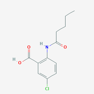 molecular formula C12H14ClNO3 B5102835 5-chloro-2-(pentanoylamino)benzoic acid 
