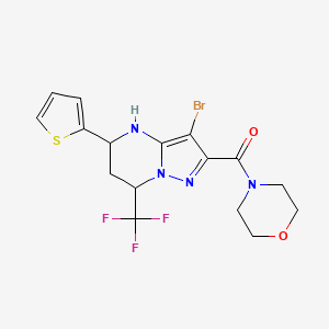 molecular formula C16H16BrF3N4O2S B5102843 3-bromo-2-(4-morpholinylcarbonyl)-5-(2-thienyl)-7-(trifluoromethyl)-4,5,6,7-tetrahydropyrazolo[1,5-a]pyrimidine 